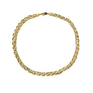 Avon Vintage Gold Woven Pearl Necklace 18”